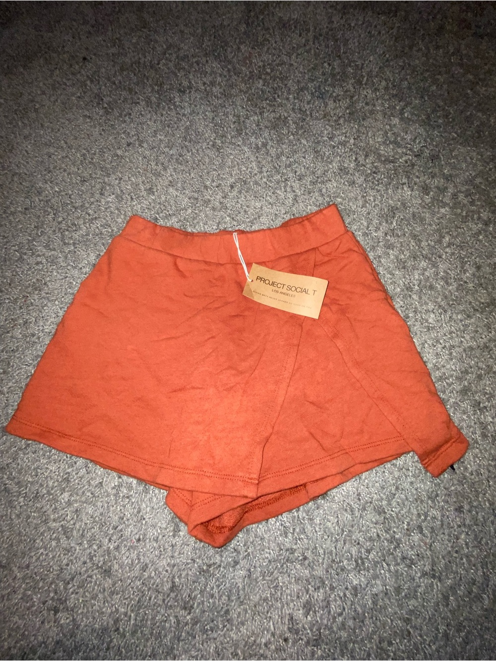 Project Social T Women's Rust Orange Casual Shorts